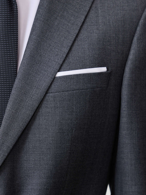 Costume 2 pièces regular en laine Vitale Barberis Canonico grise Prince de Galles - Father & Sons - 4