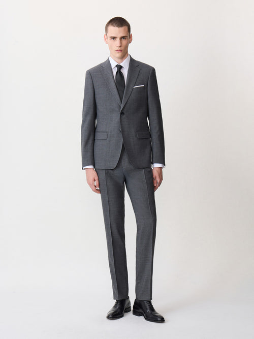 Costume 2 pièces regular en laine Vitale Barberis Canonico grise - Father & Sons - 1