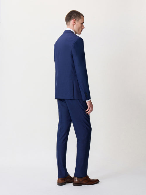 Costume 2 pièces regular en laine stretch bleu indigo - Father & Sons - 2
