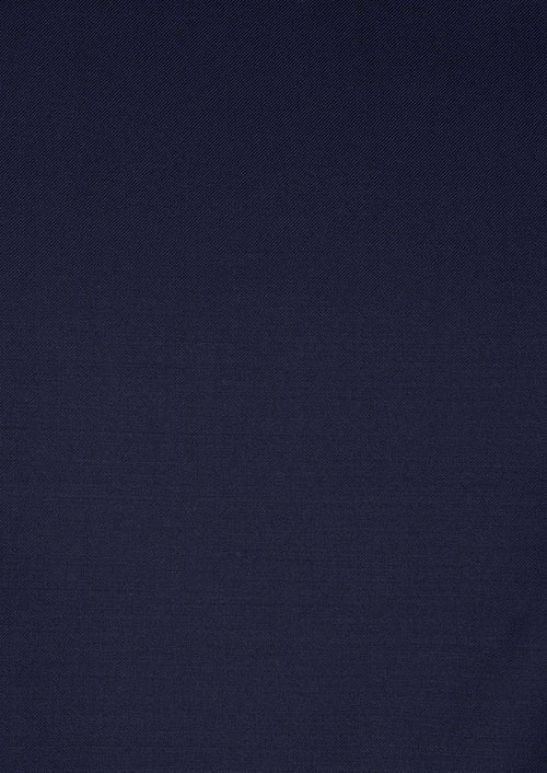 Costume 2 pièces Regular en laine Vitale Barberis Canonico unie bleu indigo - Father & Sons - 2