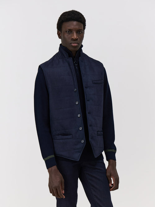 Doudoune light sans manches bleu marine - Father & Sons - 1