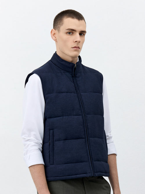 Doudoune sans manches bleu marine - Father & Sons - 5