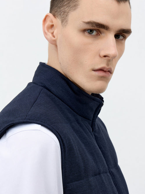 Doudoune sans manches bleu marine - Father & Sons - 3