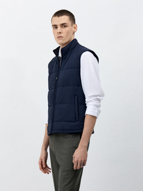 Doudoune sans manches bleu marine - Father & Sons - 1