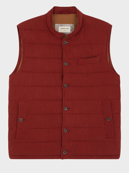 Doudoune sans manches terracotta - Father & Sons - 6