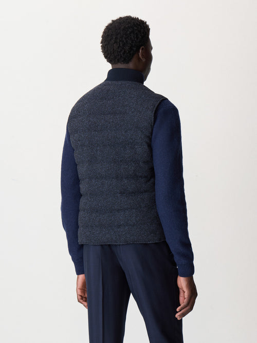Doudoune sans manches bleu marine réversible - Father & Sons - 2