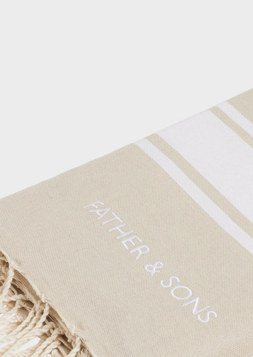 Fouta en coton recyclé beige - Father & Sons - 2
