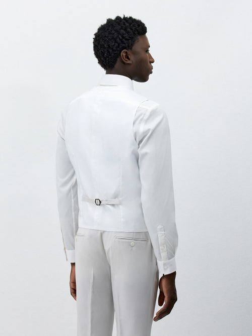 Gilet de costume en laine écrue - Father & Sons - 2