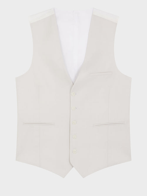 Gilet de costume en laine écrue - Father & Sons - 4