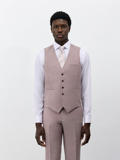 Gilet de costume en laine violette - Father & Sons - 1