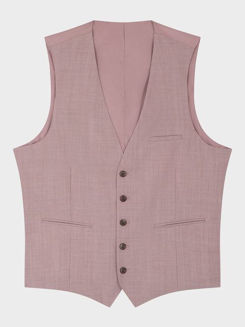 Gilet de costume en laine violette - Father & Sons - 4