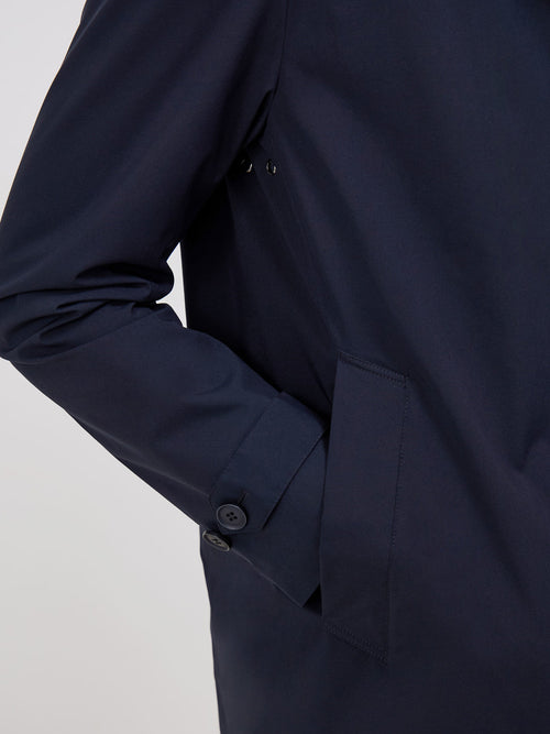 Trench droit de voyage uni bleu marine - Father & Sons - 3