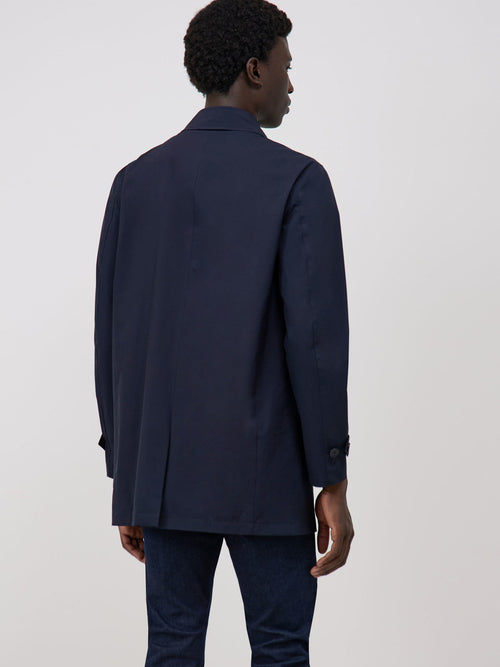 Trench droit de voyage uni bleu marine - Father & Sons - 2