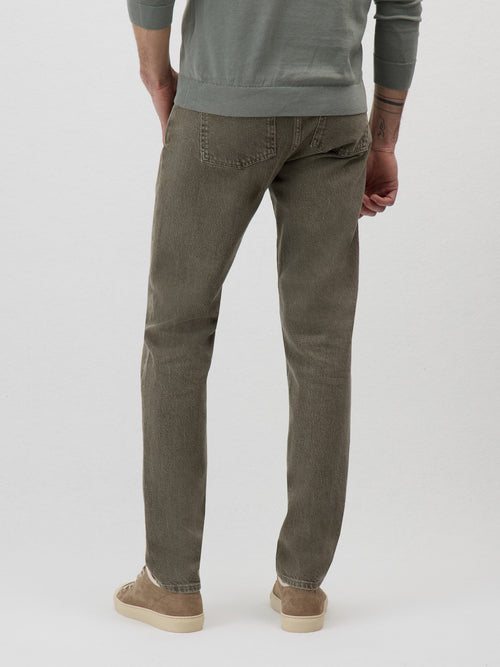 Jean Jody Slim en coton stretch kaki - Father & Sons - 2
