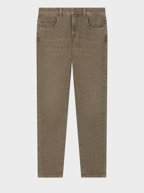 Jean Jody Slim en coton stretch kaki - Father & Sons - 4