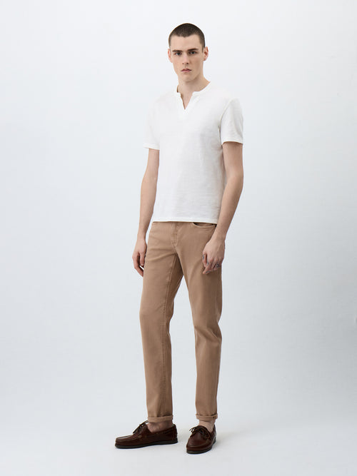Jean Jody Slim en coton mélangé rose - Father & Sons - 4