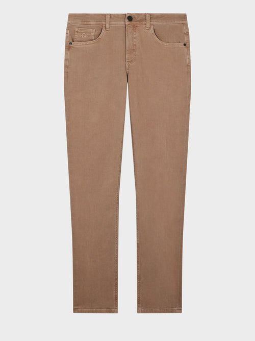 Jean Jody Slim en coton mélangé rose - Father & Sons - 5