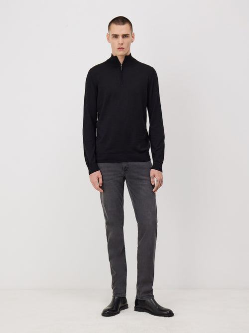 Jean Jody Slim en coton mélangé stretch anthracite - Father & Sons - 4