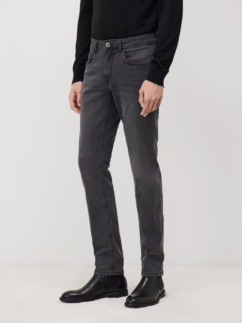 Jean Jody Slim en coton mélangé stretch anthracite - Father & Sons - 1
