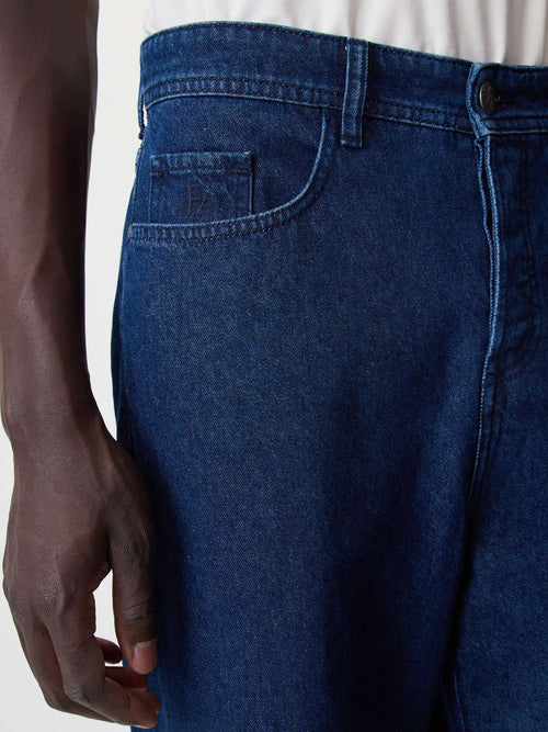 Jean Joey loose en coton bleu indigo - Father & Sons - 3