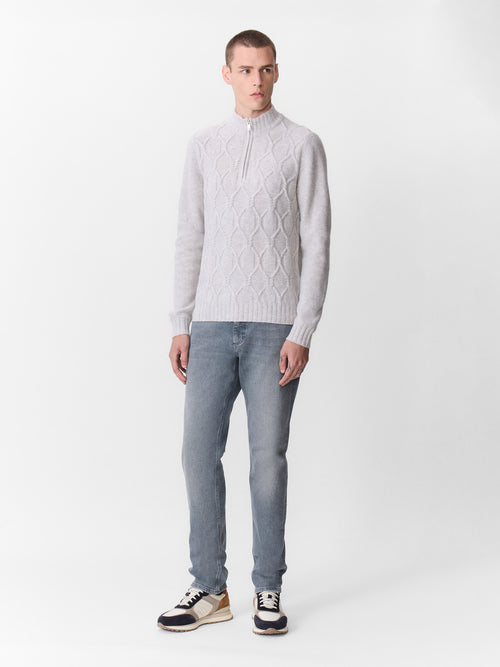 Jean Jack regular en coton stretch bleu gris - Father & Sons - 4