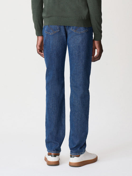Jean Jack regular en coton stretch bleu indigo - Father & Sons - 2
