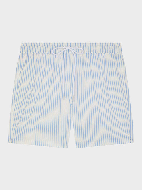 Maillot de bain à rayures bleu ciel - Father & Sons - 1