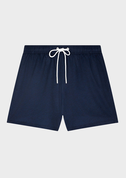 Maillot de bain bleu jeans à motif fantaisie - Father & Sons - 1