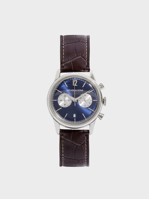 Montre bracelet en cuir marron - Father & Sons   - 1