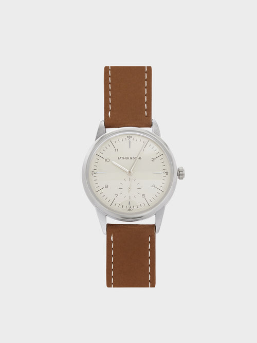Montre bracelet en cuir marron - Father & Sons - 1
