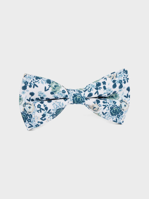 Noeud papillon à motif fleuri bleu prusse - Father & Sons - 1