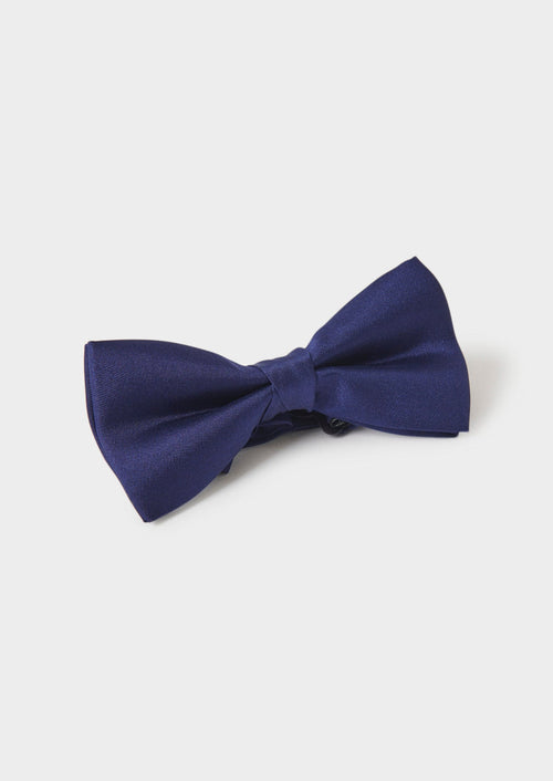 Noeud-papillon en soie unie bleu indigo - Father & Sons - 1