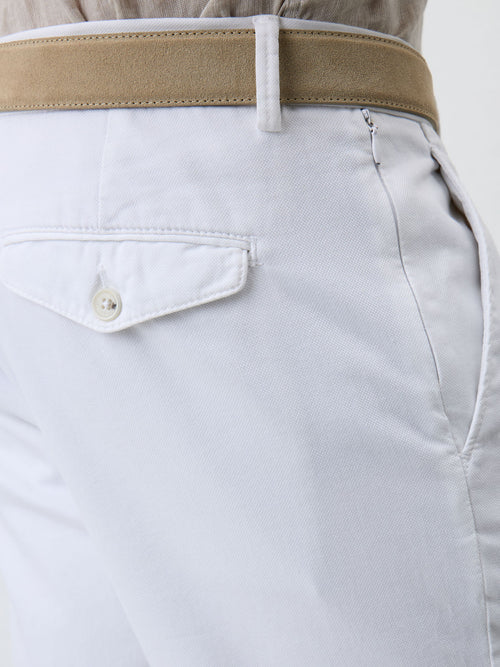 Chino slack slim en coton stretch blanc - Father & Sons - 3