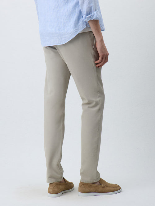 Chino slack slim en coton stretch beige - Father & Sons - 2