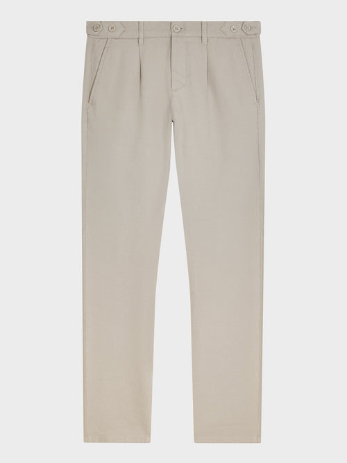 Chino slack slim en coton stretch beige - Father & Sons - 4