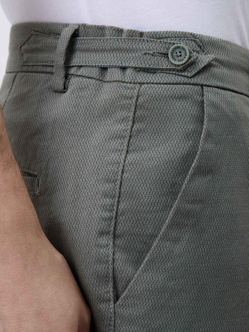 Chino slack slim en coton mélangé kaki - Father & Sons - 3