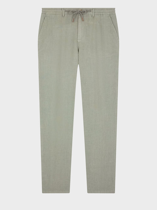 Pantalon casual regular en lin kaki - Father & Sons - 5