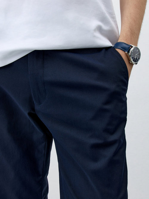 Chino slack skinny 7/8 bleu marine - Father & Sons - 3