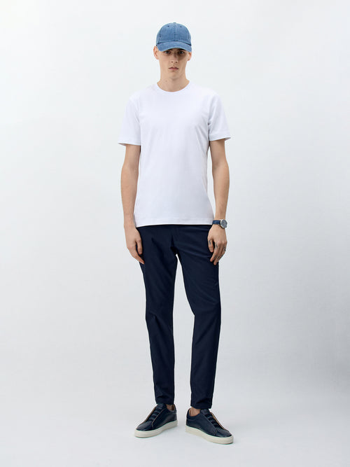Chino slack skinny 7/8 bleu marine - Father & Sons - 4