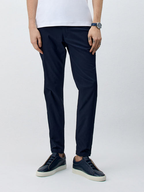 Chino slack skinny 7/8 bleu marine - Father & Sons - 1