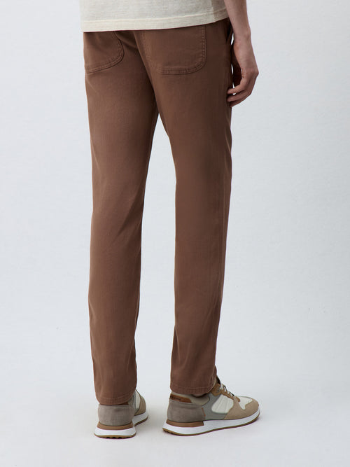 Chino slack regular en coton stretch rose - Father & Sons - 2