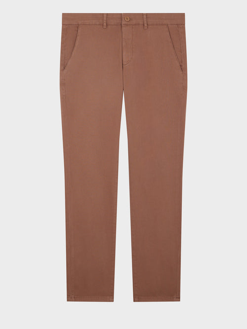 Chino slack regular en coton stretch rose - Father & Sons - 5