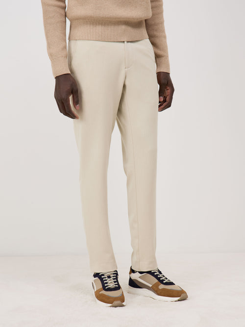 Pantalon casual slack skinny beige - Father & Sons - 1