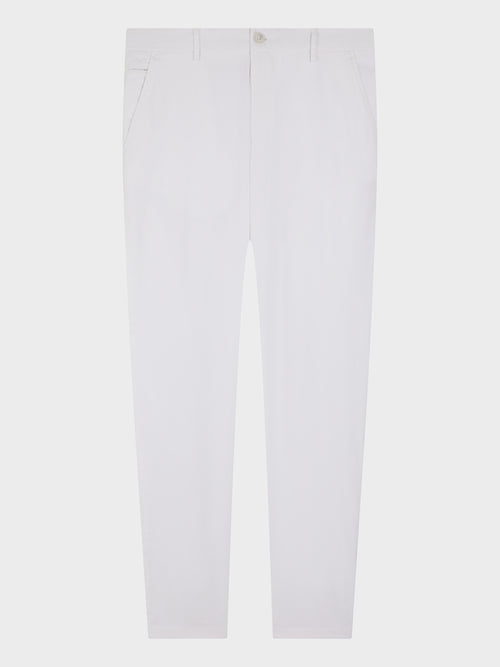 Chino slack skinny 7/8 en coton stretch blanc - Father & Sons - 1