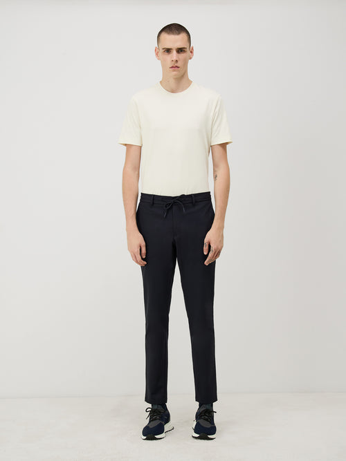 Pantalon coordonnable slack skinny bleu marine - Father & Sons - 4