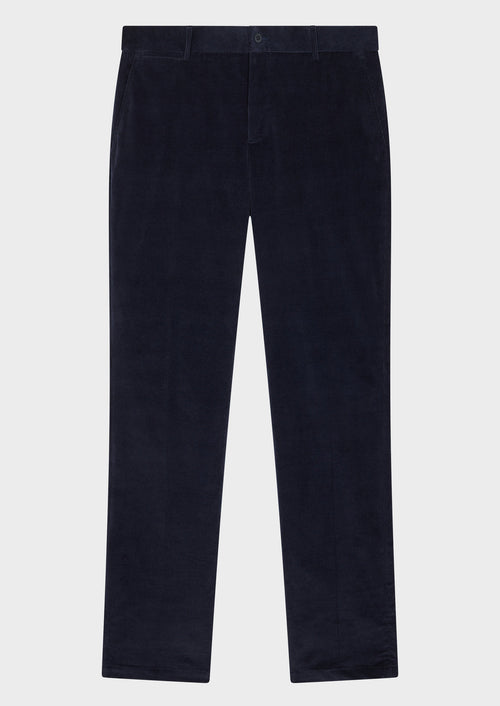 Pantalon coordonnable Slim en velours côtelé bleu marine - Father & Sons - 4