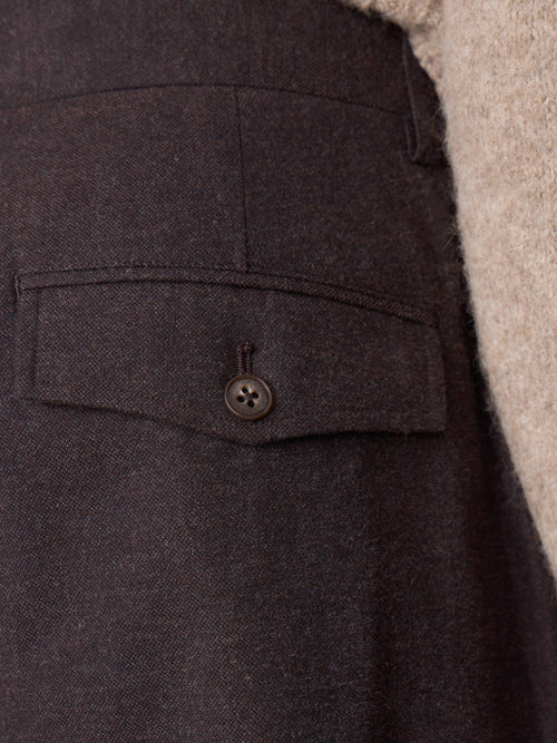Chino slack regular en coton stretch marron - Father & Sons - 3