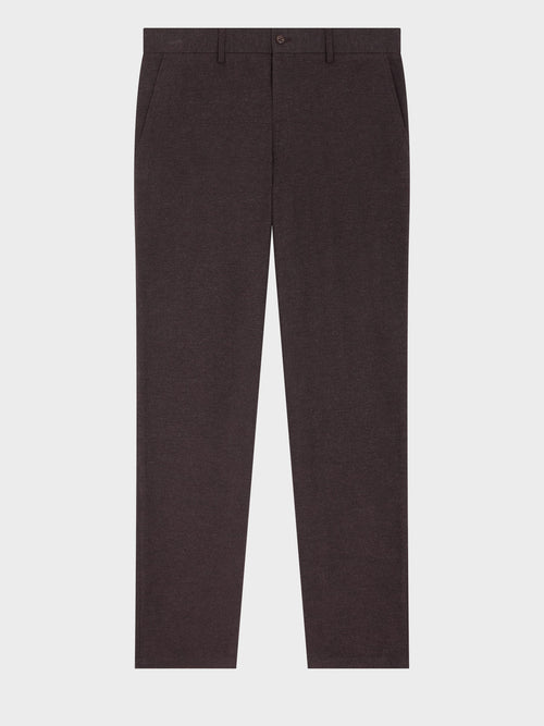 Chino slack regular en coton stretch marron - Father & Sons - 5