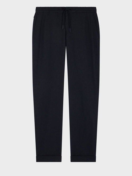 Pantalon casual slack skinny 7/8 bleu marine - Father & Sons - 5