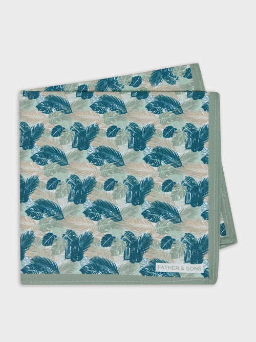 Pochette à motif fleuri vert - Father & Sons   -